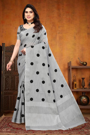 Ethnic Motifs Zari Woven Design Banarasi Saree